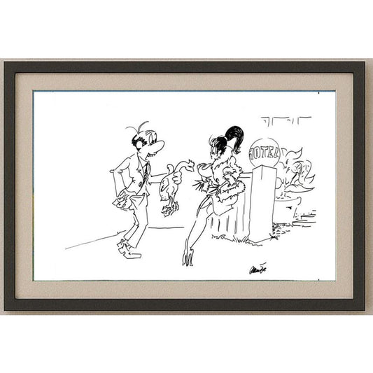 Branko Premuzic 29x21cm Orijinal Karikatür BOD02639