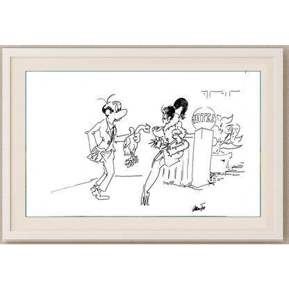 Branko Premuzic 29x21cm Orijinal Karikatür BOD02639