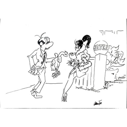 Branko Premuzic 29x21cm Orijinal Karikatür BOD02639