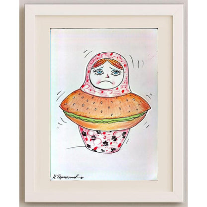 Chernyskev Nickolay 29x21cm Orijinal Karikatür BOD02652