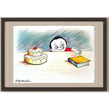 Chernyskev Nickolay 29x21cm Orijinal Karikatür BOD02653