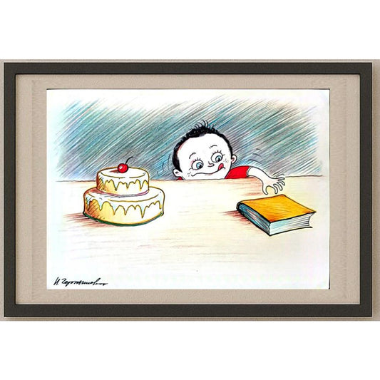 Chernyskev Nickolay 29x21cm Orijinal Karikatür BOD02653