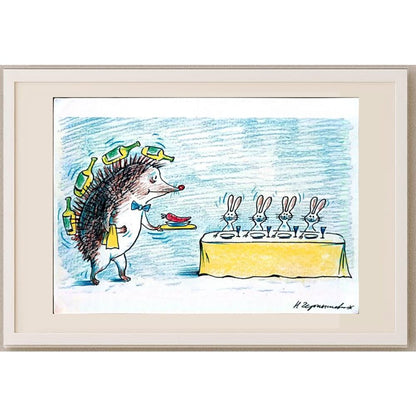 Chernyskev Nickolay 29x21cm Orijinal Karikatür BOD02654