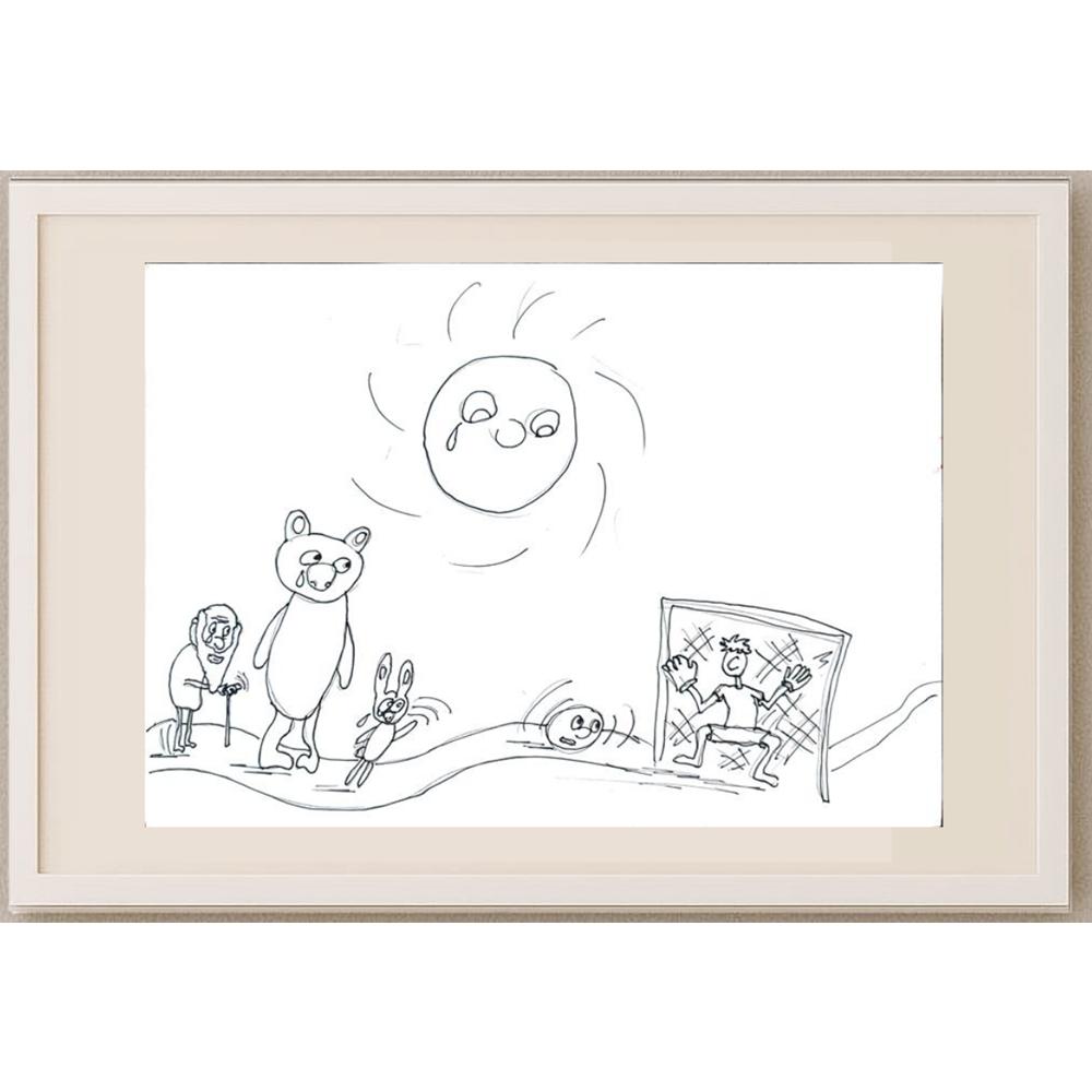 Bulkin Andrew 29x21cm Orijinal Karikatür BOD02660