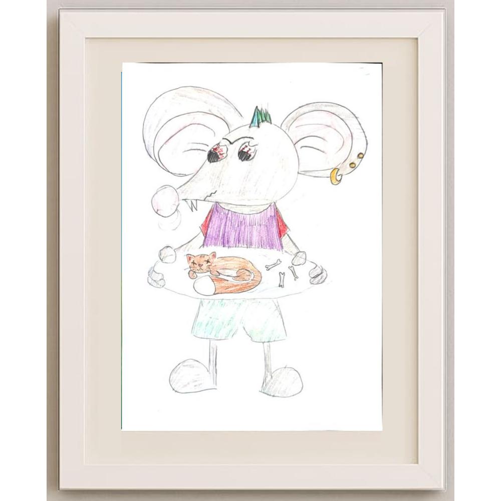 Mokiokotina Maria 29x21cm Orijinal Karikatür BOD02671