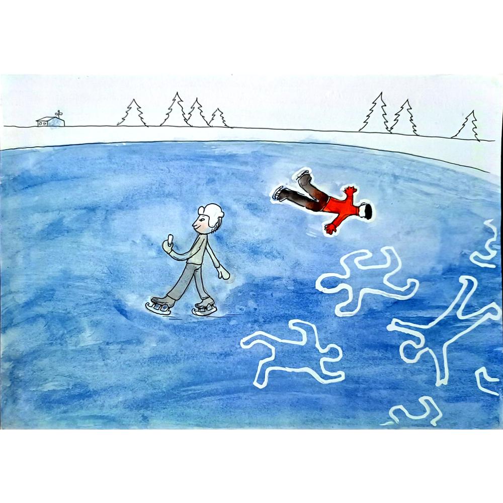 Chernyshev Petya 29x21cm Orijinal Karikatür BOD02682