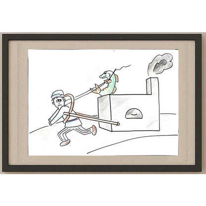 Samsonova Alena 29x21cm Orijinal Karikatür BOD02683