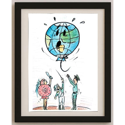 Repina Liza 29x21cm Orijinal Karikatür BOD02695