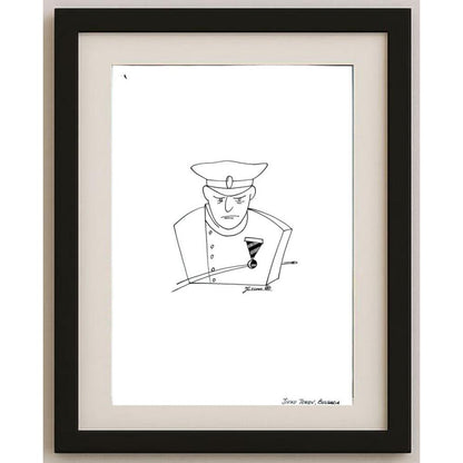 Vladimir Khakhanov 29x21cm Orijinal Karikatür BOD02709
