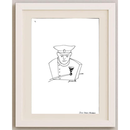 Vladimir Khakhanov 29x21cm Orijinal Karikatür BOD02709