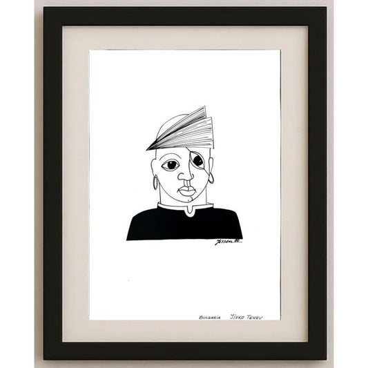 Jivko Tenev 29x21cm Orijinal Karikatür BOD02710