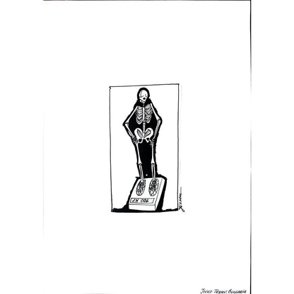Jivko Tenev 29x21cm Orijinal Karikatür BOD02711