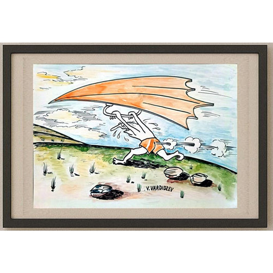 Vladimir Vardidzev 32x25cm Orijinal Karikatür BOD02724