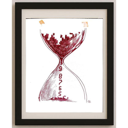 Serik Kulmeshkenov 22x18cm Orijinal Karikatür BOD02732