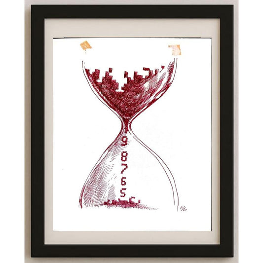 Serik Kulmeshkenov 22x18cm Orijinal Karikatür BOD02732