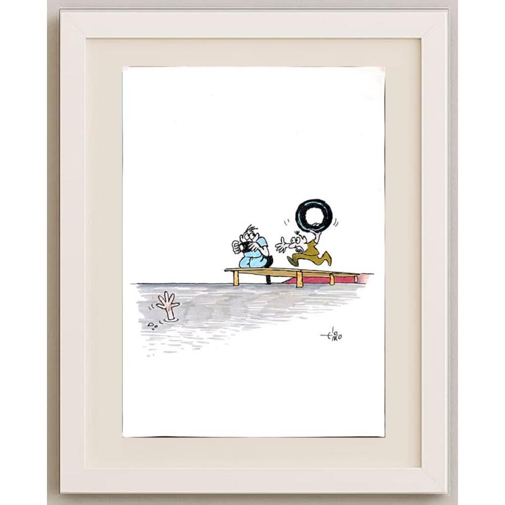 Erico Junqueira 32x21cm Orijinal Karikatür BOD02734