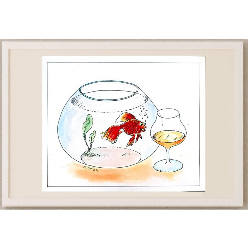 Frantisek Bojnican 25x21cm Orijinal Karikatür BOD02738