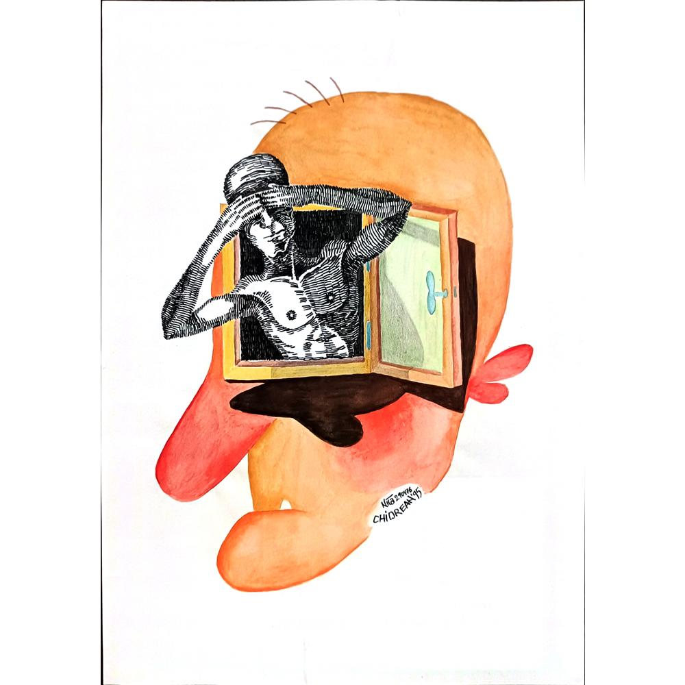 Cornel Marim Chiorean 29x21cm Orijinal Karikatür BOD02739