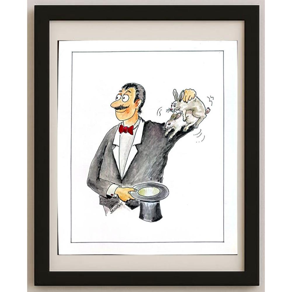 Frantisek Bojnican 23x19cm Orijinal Karikatür BOD02740