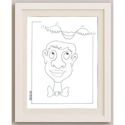 Milan Litovsky 21x16cm Orijinal Karikatür BOD02746