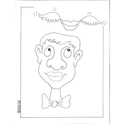 Milan Litovsky 21x16cm Orijinal Karikatür BOD02746