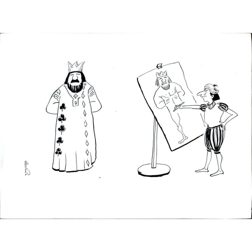Zivanic Gostimir 32x21cm Orijinal Karikatür BOD02749