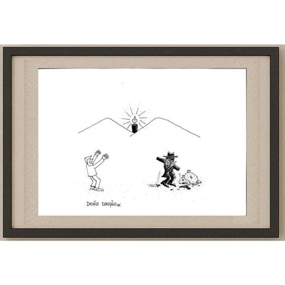 Deniz Dokgöz 29x21cm Orijinal Karikatür BOD02750