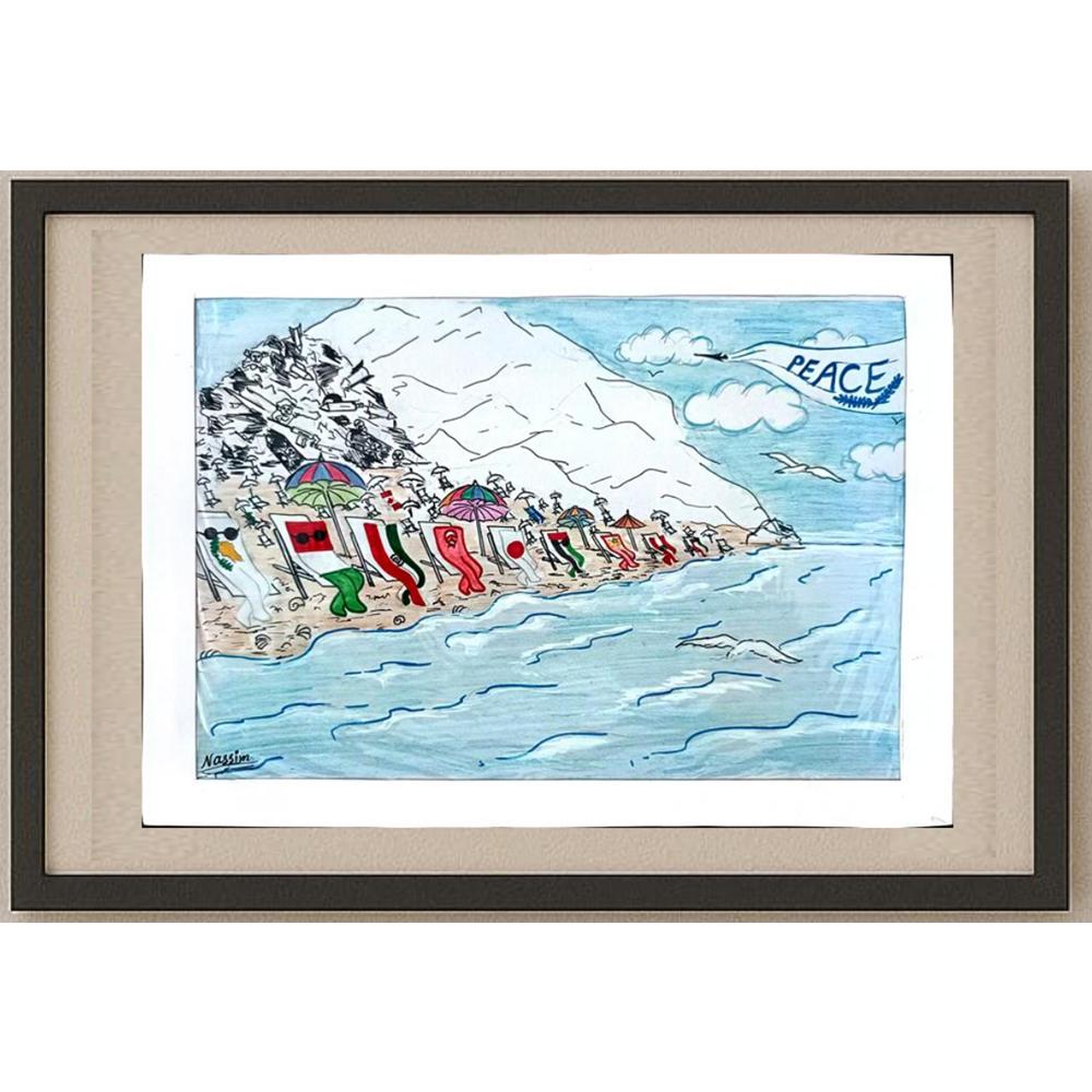 Nassim Khonamirclashti 29x21cm Orijinal Karikatür BOD02751