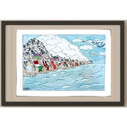Nassim Khonamirclashti 29x21cm Orijinal Karikatür BOD02751