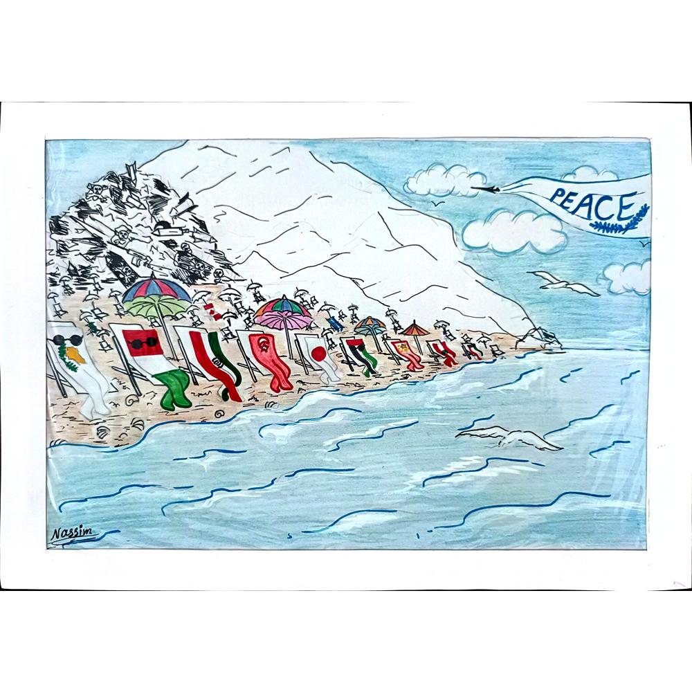 Nassim Khonamirclashti 29x21cm Orijinal Karikatür BOD02751