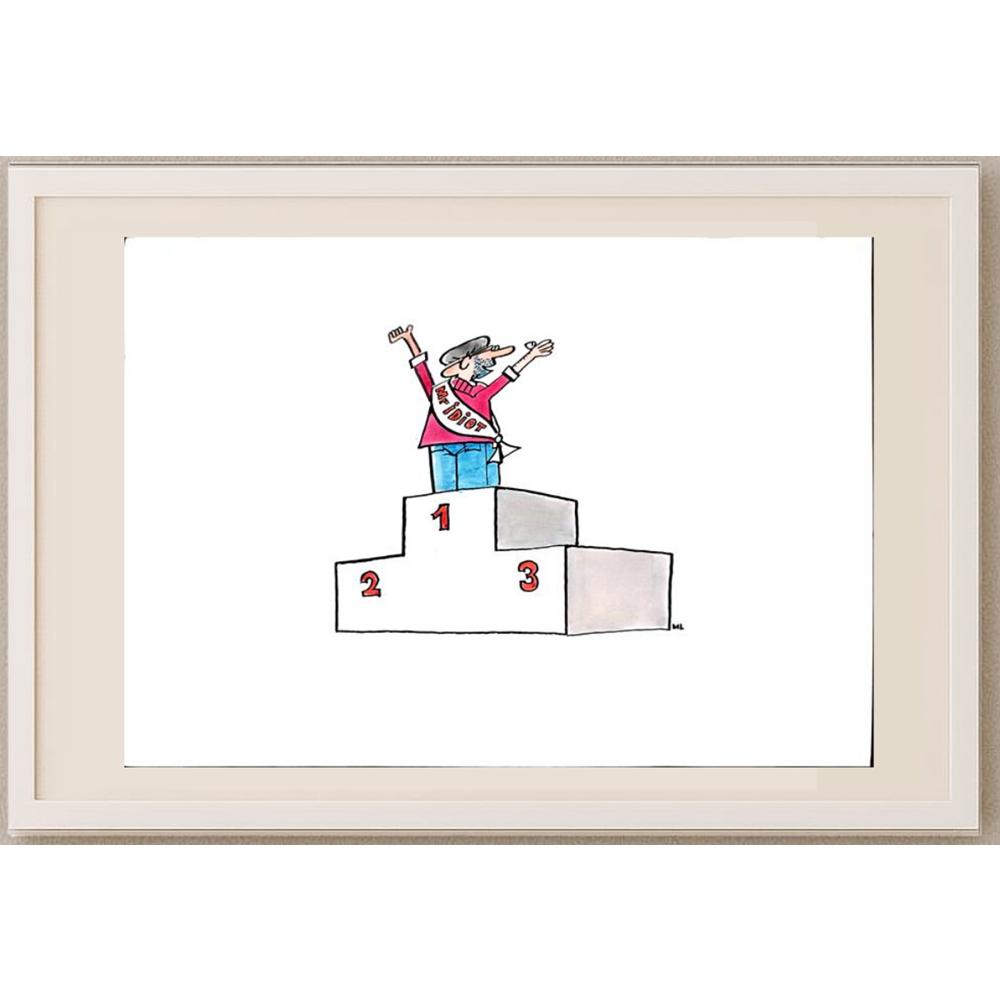 Milan Litovsky 29x21cm Orijinal Karikatür BOD02752
