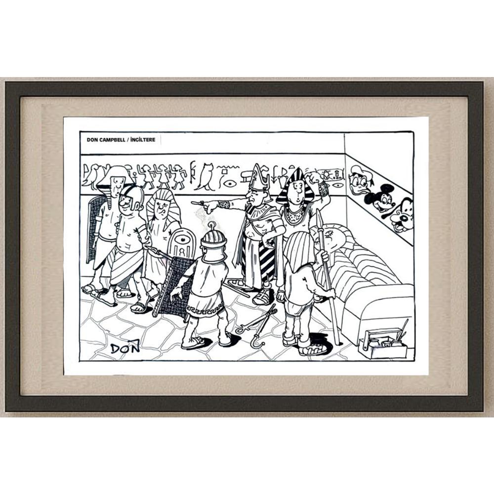 Don Campbell 29x21cm Orijinal Karikatür BOD02757