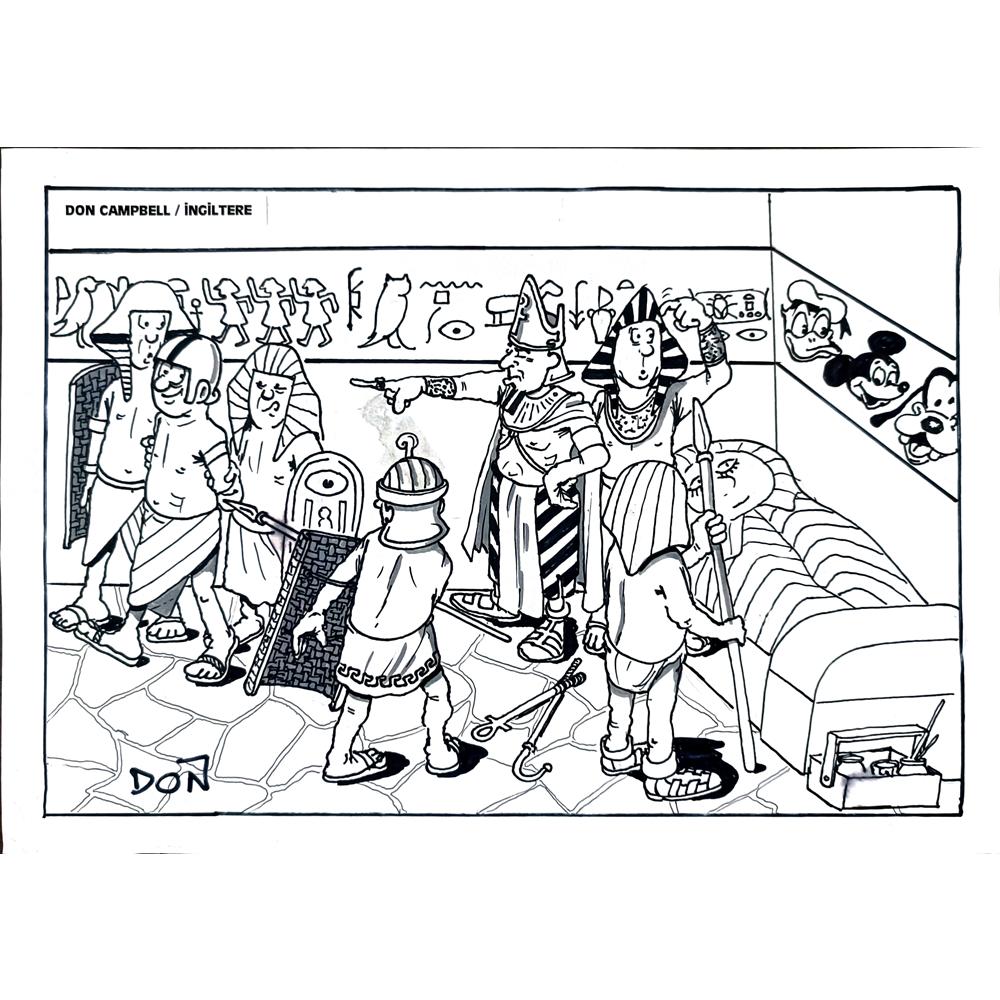 Don Campbell 29x21cm Orijinal Karikatür BOD02757