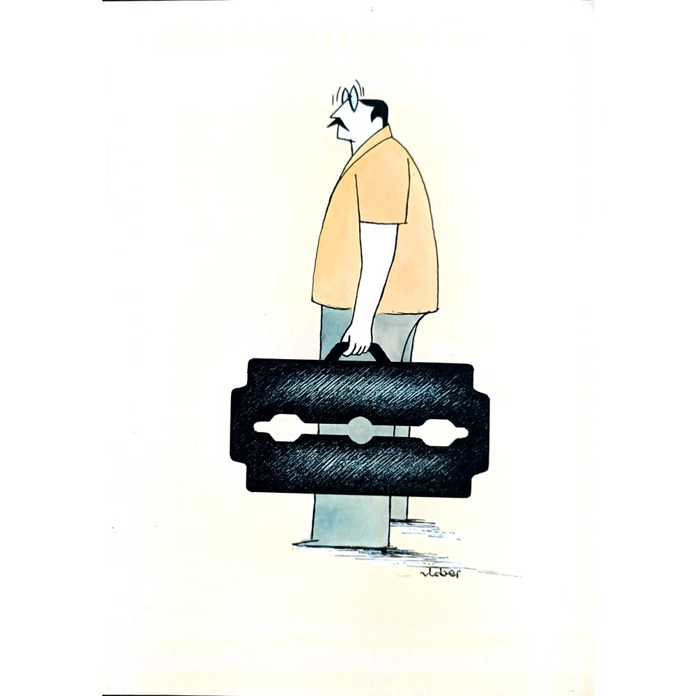 Vladimiras Beresniovas 29x21cm Orijinal Karikatür BOD02759