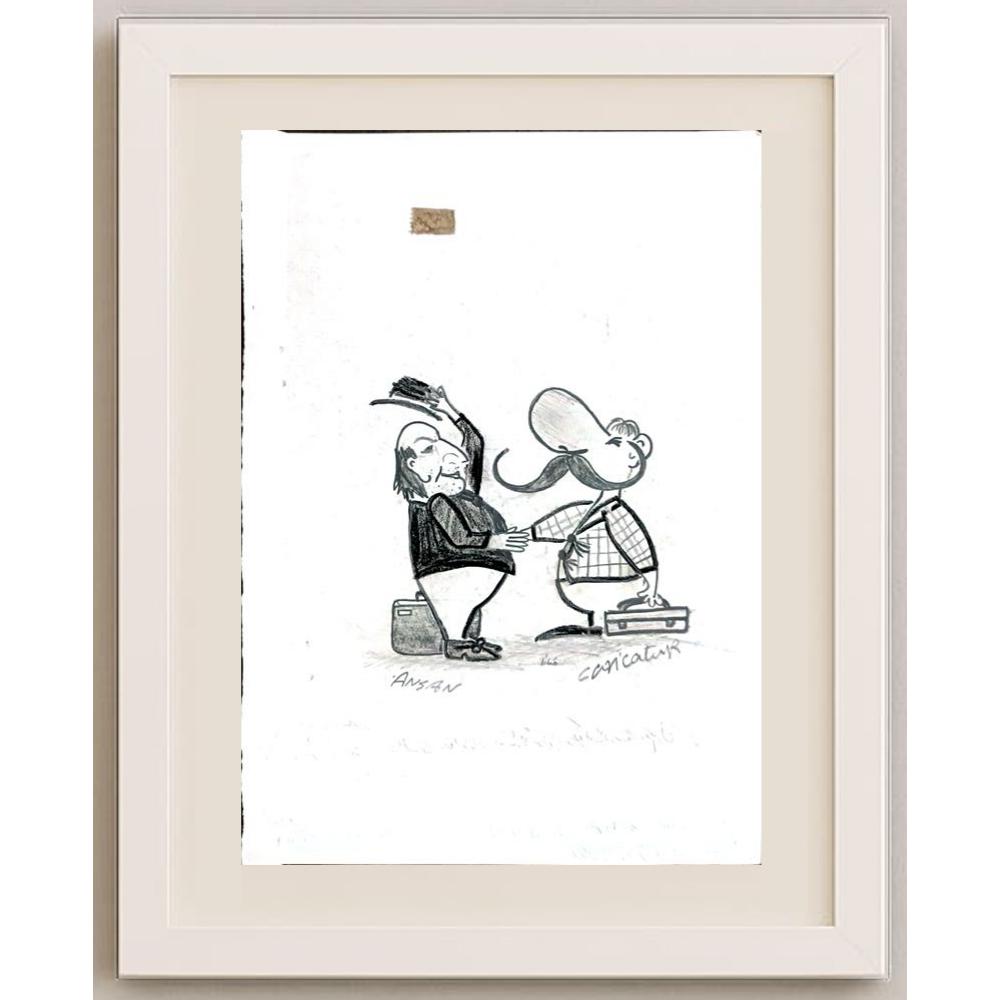 Zohra Hamali 21x15cm Orijinal Karikatür BOD02761