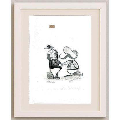 Zohra Hamali 21x15cm Orijinal Karikatür BOD02761