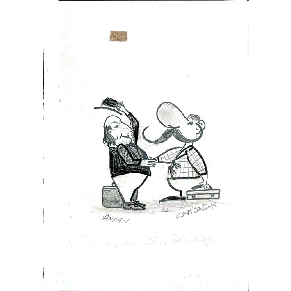 Zohra Hamali 21x15cm Orijinal Karikatür BOD02761