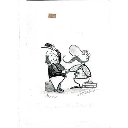 Zohra Hamali 21x15cm Orijinal Karikatür BOD02761