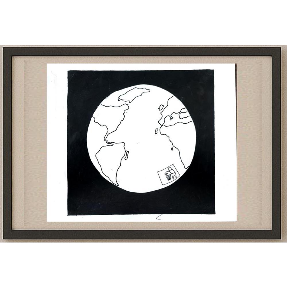 Unknown 25x21cm Orijinal Karikatür BOD02764
