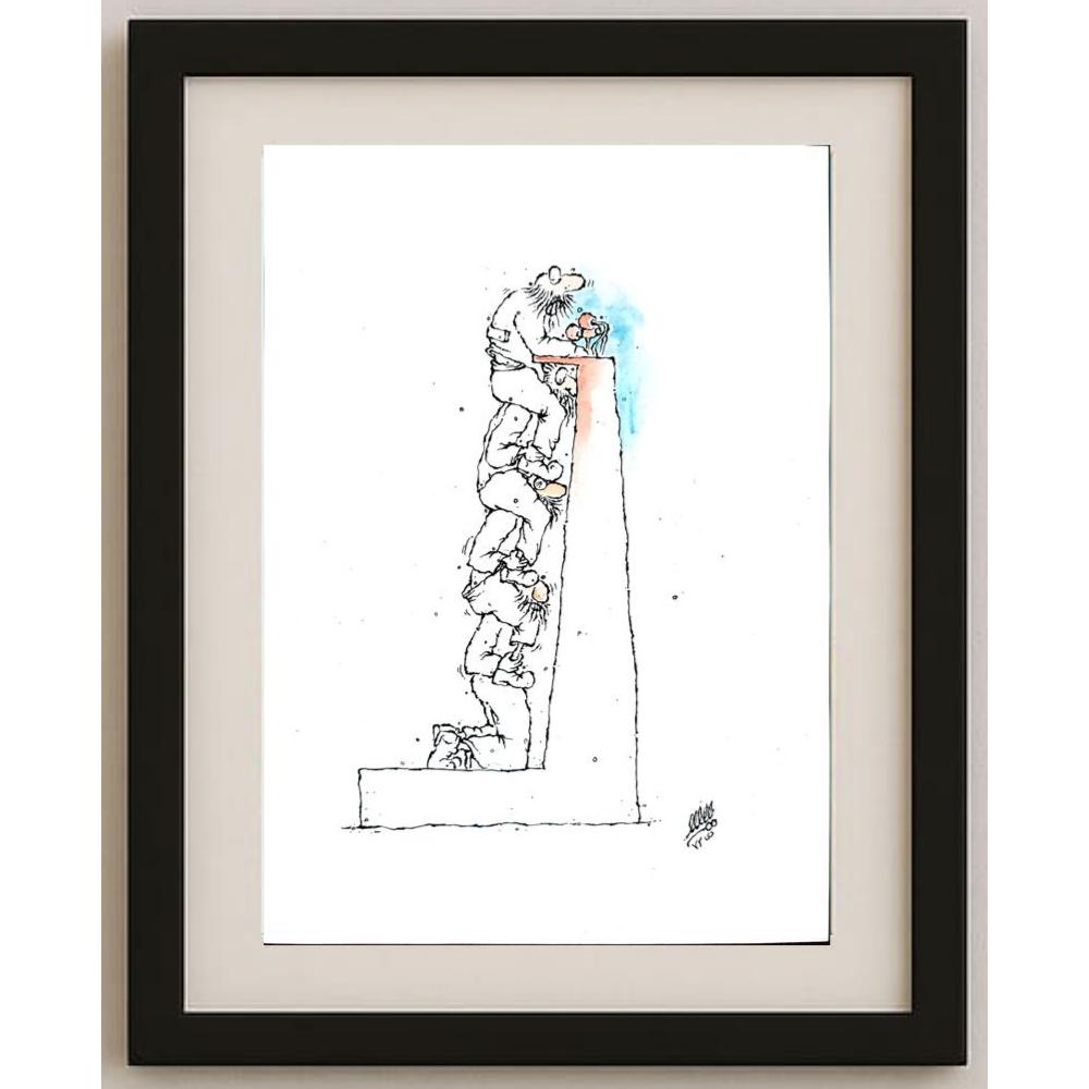 Unknown 25x21cm Orijinal Karikatür BOD02775
