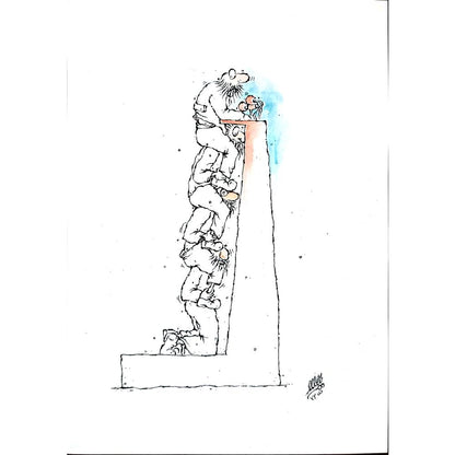 Unknown 25x21cm Orijinal Karikatür BOD02775
