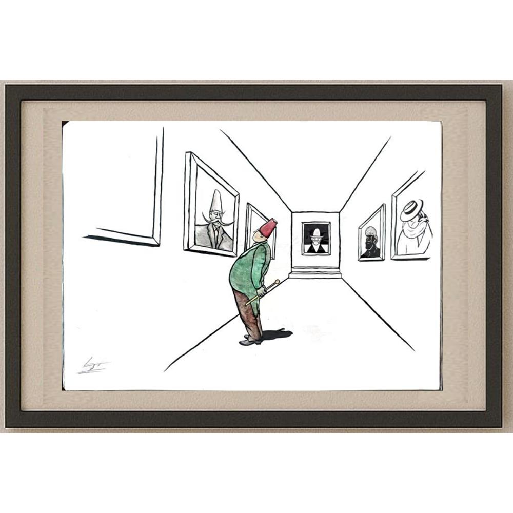 Unknown 25x21cm Orijinal Karikatür BOD02779