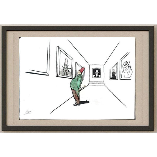 Unknown 25x21cm Orijinal Karikatür BOD02779