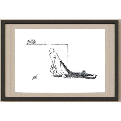 Unknown 25x21cm Orijinal Karikatür BOD02783