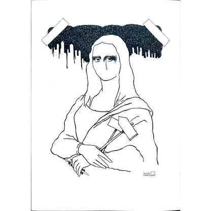 Hassan Karım Zadeh 29x21cm Orijinal Karikatür BOD02784