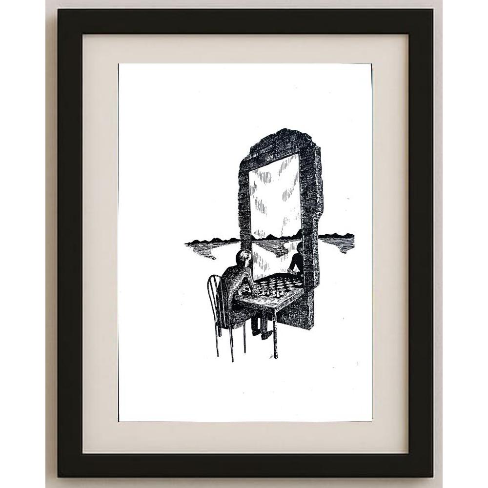 Unknown 25x21cm Orijinal Karikatür BOD02790