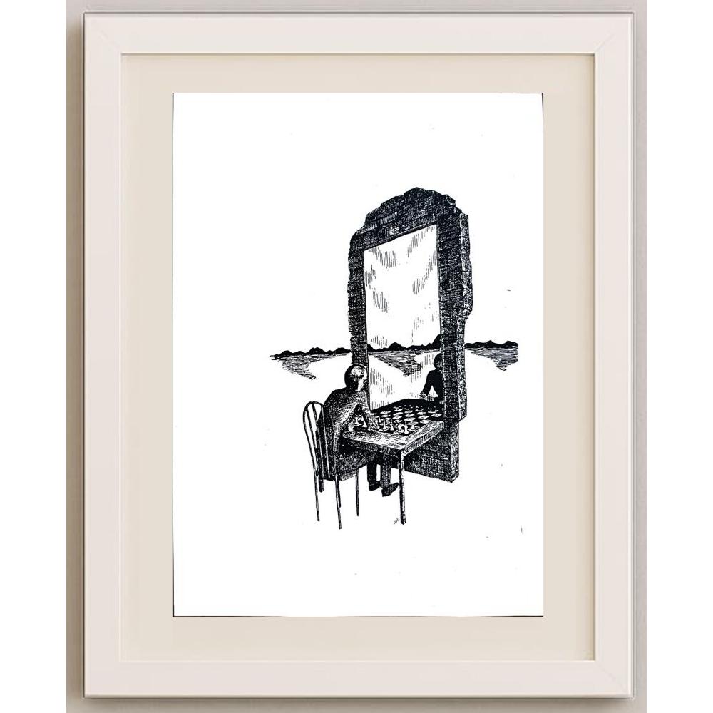 Unknown 25x21cm Orijinal Karikatür BOD02790