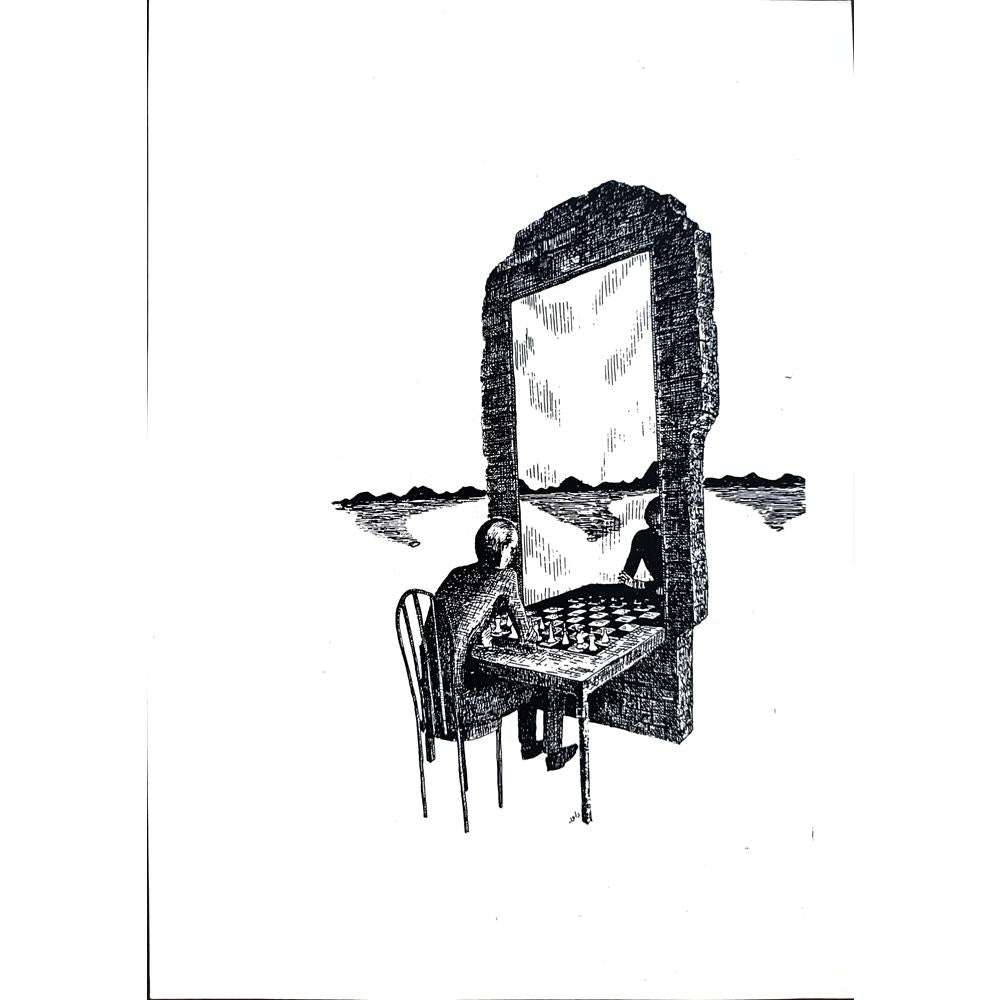 Unknown 25x21cm Orijinal Karikatür BOD02790