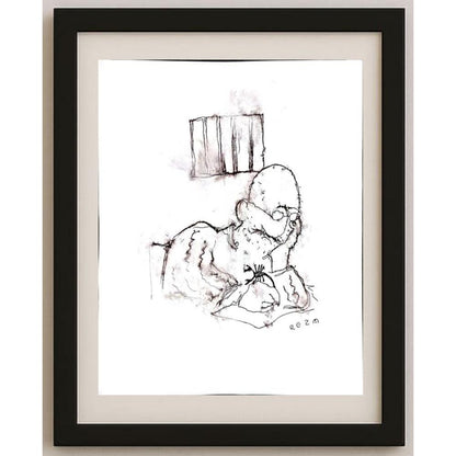 Reza Zaev Heidari 25x21cm Orijinal Karikatür BOD02793