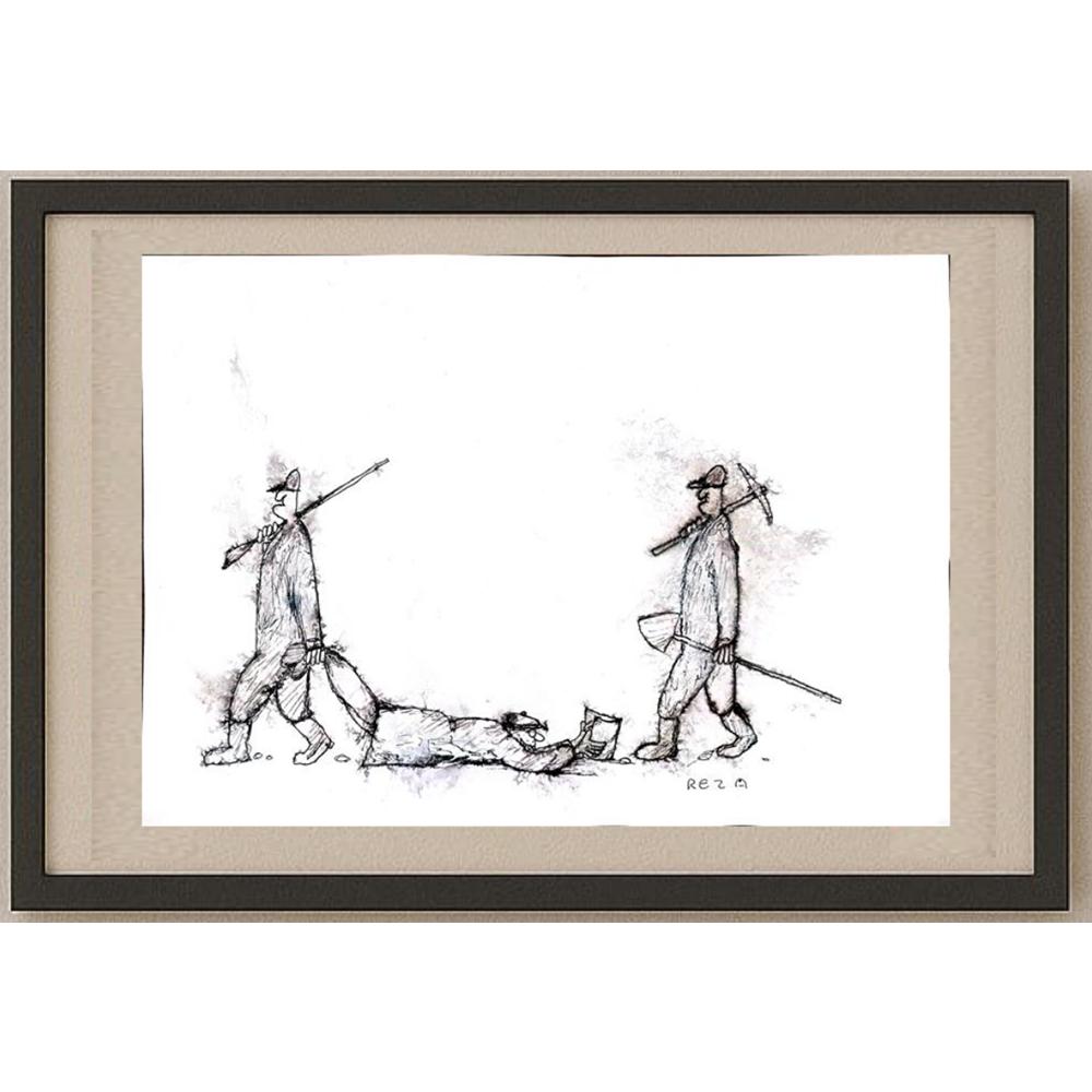 Reza Zaev Heidari 25x21cm Orijinal Karikatür BOD02794